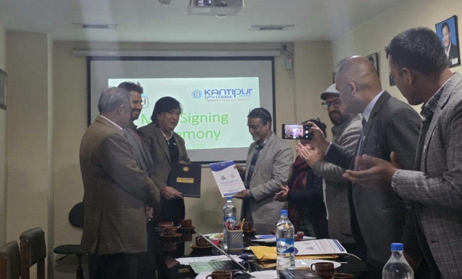 कान्तिपुर सिटी कलेज (केसीसी) बीच उद्योग र शैक्षिक क्षेत्रबीचको दूरी घटाउने उद्देश्यका साथ रणनीतिक समझदारीपत्रमा हस्ताक्षर