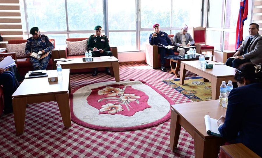 केन्द्रीय सुरक्षा समितिको बैठकःसुरक्षा व्यवस्था थप सुदृढ बनाउन निर्देशन