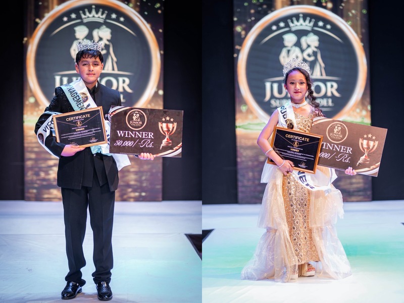 सीजन सिंह र आदिमा गौतम Junior Super Model Nepal का विजेता घोषित
