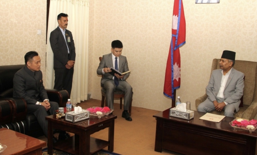 उपराष्ट्रपतिसँग चिनियाँ राजदूतको भेट