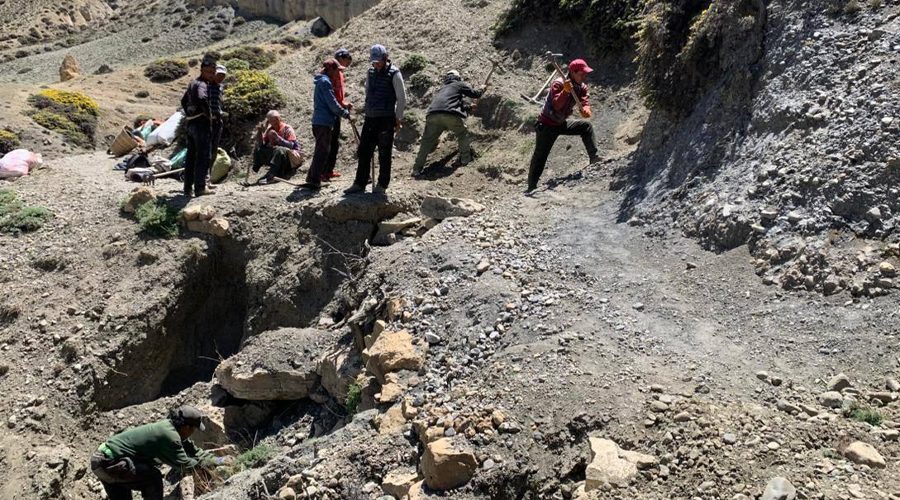 छुसाङ–पाताङ्ग्या पदमार्ग स्तरोन्नति गरिँदै