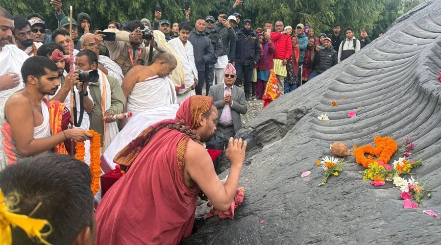 मुस्ताङमा शालिग्राम मूर्ति स्थापना
