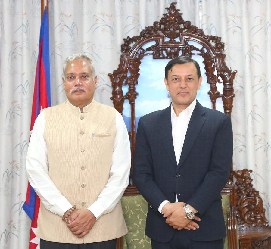 सभामुख अर्यालसँग भारतीय राजदूत श्रीवास्तवको शिष्टाचार भेट