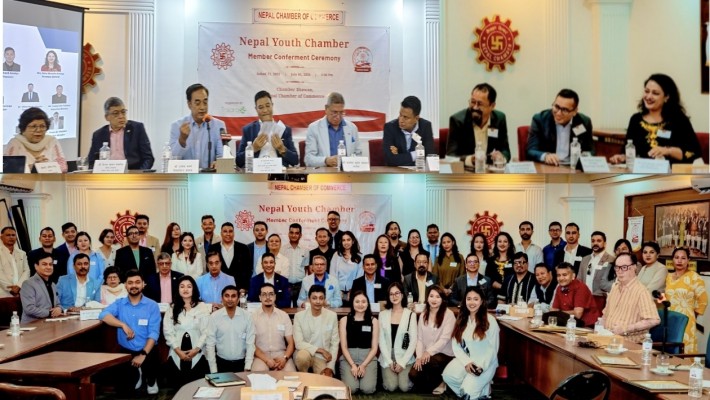 नेपाल युथ चेम्बरद्वारा अन्तर्कृया कार्यक्रमसहित सदस्यहरुलाई प्रमाण पत्र वितरण