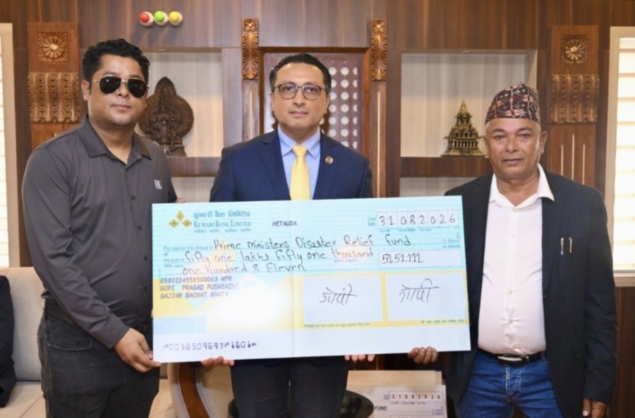 हाइड्रोजेट दुबईका सञ्चालक विष्णु पुडासैनीद्वारा बाढीपीडितका लागि ५१ लाख ५१ हजार सहयोग, विदेशमा रहेका नेपालीलाई पनि विपत्तिमा सक्दो सहयोग गर्न आग्रह