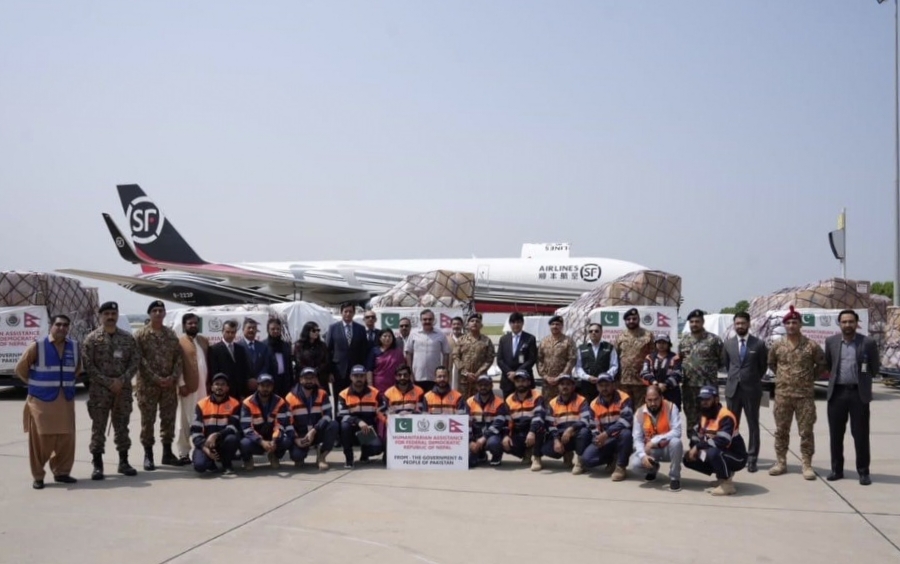 Pakistan Hands Over 100 Tons of Relief Assistance to Flood-Affected Nepal